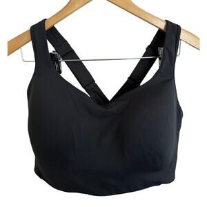 Lululemon All Powered Up Black Sportsbra Adjustable Straps Wireless Workout-40G